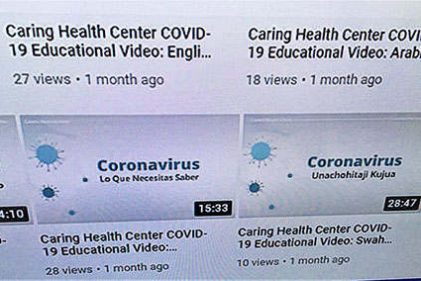CHC post multilingual Covid videos